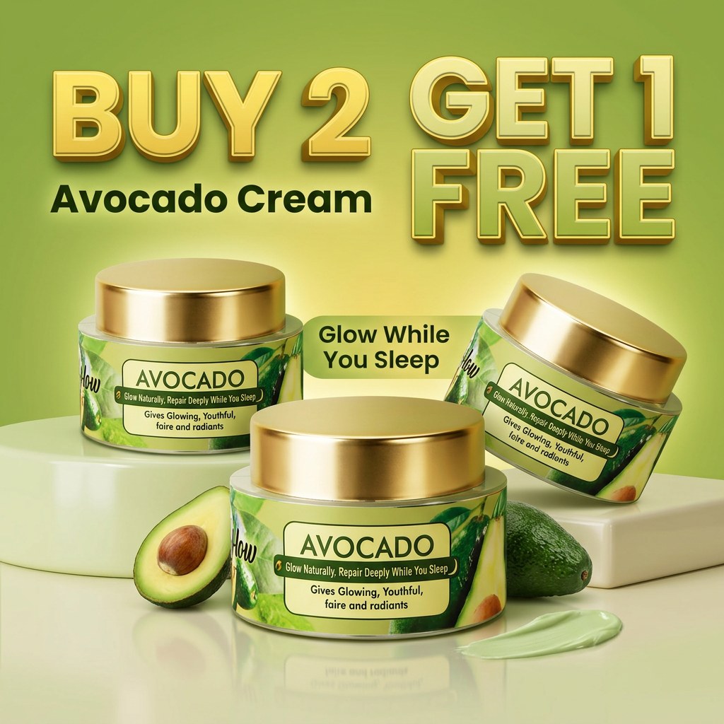 Buy 2, Get 1 Free Avocado Korean Night Cream Trio Pack (30g Each) –| Start Seeing Results in 3 Days