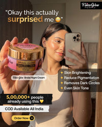 Bridal Glam Brightening Night Cream- Results in 7 Days | Skin Whitening, Spot Reduction & Glow Booster (30gms)