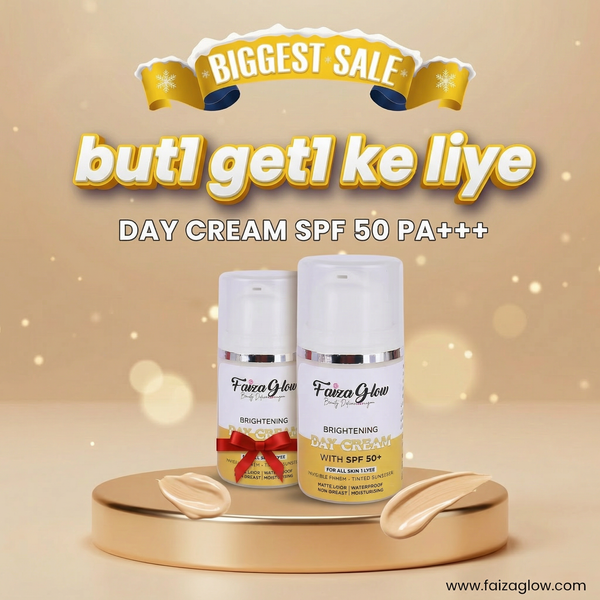 Silk Primer & Mousse Tinted Sunscreen SPF 50 PA+++ (Pack of 2) (30g Each) – Blue Light Protection | Faiza Glow