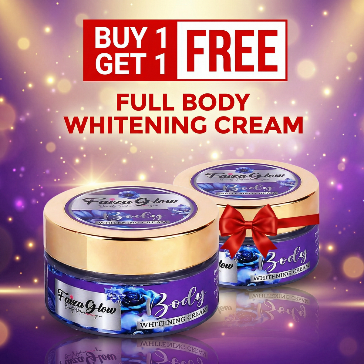 Body Glow Brightening Cream Duo (100g Each) – Buy 1 Get 1 Free | Faiza Glow
