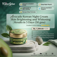 Avocado Korean Night Cream Skin Brightening and Whitening | Results in 3 Days (50 gms)