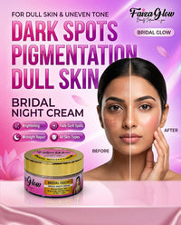 Bridal Glam Brightening Night Cream- Results in 7 Days | Skin Whitening, Spot Reduction & Glow Booster (30gms)